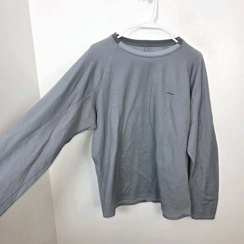 Patagonia Capilene Gray Knit Baselayer Long Sleeve Athleisure Outdoor Shirt XL